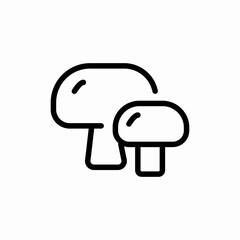 mushroom vegetable icon sign vector