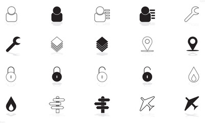 vector illustration of complete set of social icon
