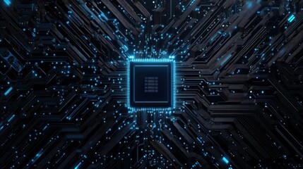 Close Up of a Computer Chip
