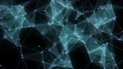 Aufkleber - Network connection structure. Blue science background. Abstract digital background. Big data visualization. 3d rendering.