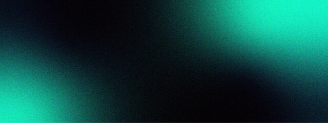 Poster - Ombre gradient. Royal Green atoll color. Noise grain rough grungy. Black dark, light jade petrol Royal green. Texture with bright spots and Noise grain rough grungy.