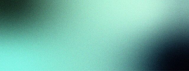 Poster - Ombre gradient. Royal Green atoll color. Noise grain rough grungy. Black dark, light jade petrol Royal green. Texture with bright spots and Noise grain rough grungy.