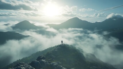 Poster - Solitude in a Sea of Clouds