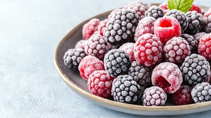 Delicious Frozen Raspberries and Blackberries: A Colorful and Healthy Treat