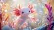 © Gia - Colorful Axolotl in Magical Underwater Scene