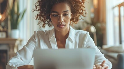 Poster - A busy real estate agent working on their laptop.