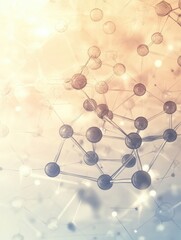 Poster - Abstract visual of molecular structures and chemical compounds creating a captivating design for science-themed projects. Generative AI