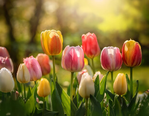 tulipes colorées