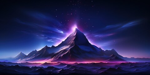 Wall Mural - sunrise in the mountains