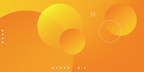 Wall Mural - orange liquid color background. circle creative wallpaper. dynamic shapes composition.