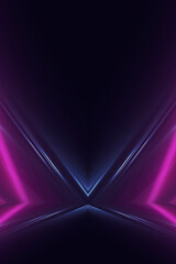 Wall Mural - Dark abstract background. Empty neon stage with rays.