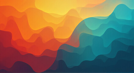 Wall Mural - sunset in mountains