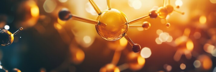 Poster - An abstract representation of molecular structures highlighting the beauty of chemical interactions and scientific discovery. Generative AI