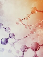 Aufkleber - Exploration of molecular structures and chemical interactions in an abstract colorful background showcasing scientific concepts. Generative AI
