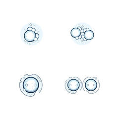 Wall Mural - bubble logo icon vector template