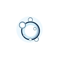 Wall Mural - bubble logo icon vector template