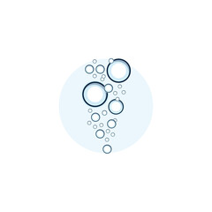 Wall Mural - bubble logo icon vector template