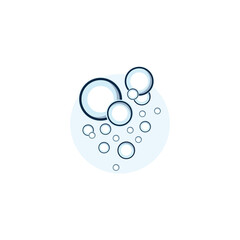 Wall Mural - bubble logo icon vector template