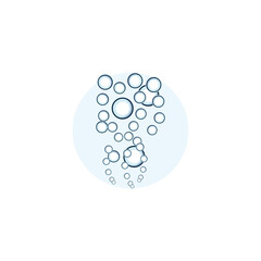 Wall Mural - bubble logo icon vector template