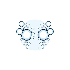 Wall Mural - bubble logo icon vector template
