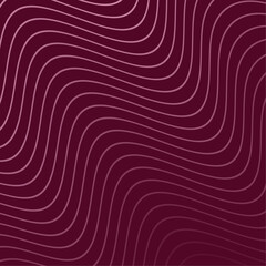 Wall Mural - Abstract background with lines. Vector banner with waves. Background for poster, card, brochure, booklet, flyer. Geometric element for design. Burgundy gradient. Valentine's Day