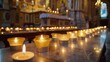 © Virtual Art Studio - Candles burning in a church, creating a warm and peaceful atmosphere.