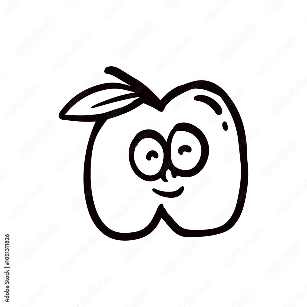 apple cartoon design vector illustration Stock Vector | Adobe Stock