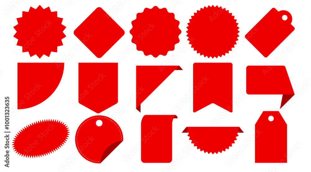 Red price sticker vector design, Sale, Discount sticker icon. Special ...