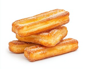 Churros on solid white background, single object