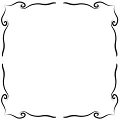 Sticker - Hand Drawn Frame Curve Lines