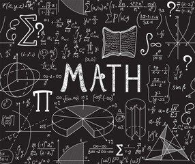 Wall Mural - educational vector seamless pattern with handwritten word 