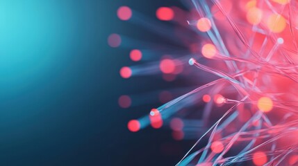 Wall Mural - abstract colorful light rays and bokeh background