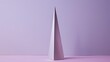 © javier - Matte silver trophy with sharp obelisk shape shown on a soft lavender background
