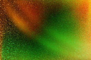 Wall Mural - Black dark blue, green, orange, gold, shiny glitter abstract gradient background with space. Twinkling glow stars effect. Like outer space, night sky, universe. Rusty, rough surface, grain