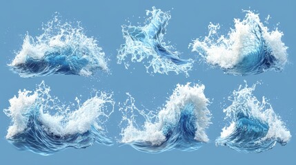 Poster - Water Splash Variations