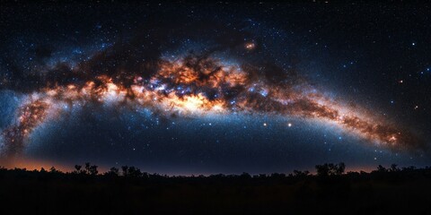 Wall Mural - galactic night sky background