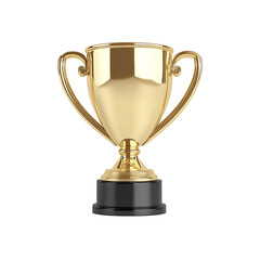 gold cup isolated on white background