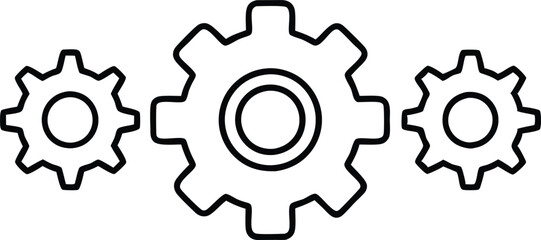 Gear icon set , gear setting symbol, cogwheel, vector illustration on white background.