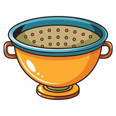 Colander vector illustration isolated on a white background