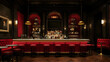 © Siasart Studio - Classic Bar Interior Design with Red Booths and Wooden Floors