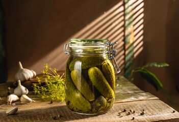 bocal de cornichon, fait maison