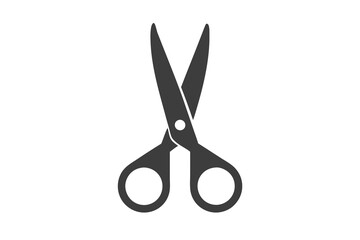 scissor vector art  silhouette icon on white background