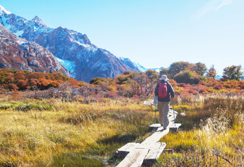 Poster - Hike in autumn season