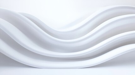 Wall Mural - The image is a white wave with a lot of detail