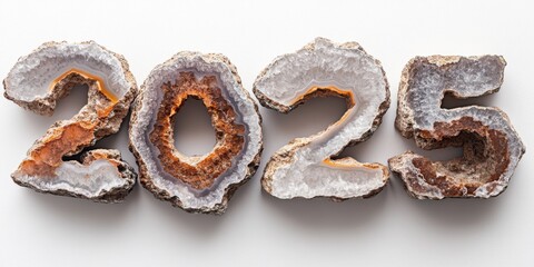 2025 Agate Crystal New Year Concept