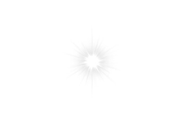 starlight shines with white light effect. sunburst isolated on transparent background. abstract radi