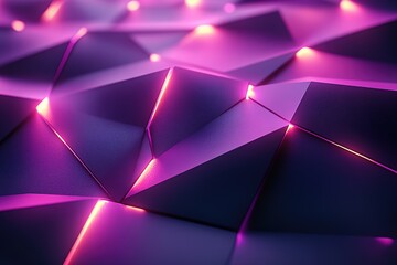 Sticker - A purple background with a lot of triangles and squares