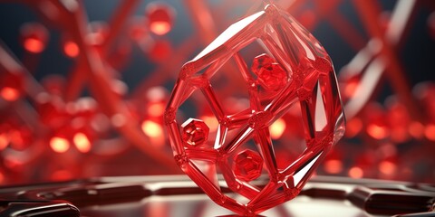 Sticker - red glass balls