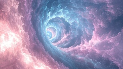 galaxy nebula infinite fractal loop a bright beautiful light blues, light pinks, light purples color
