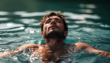 man embracing the ocean with outstretched arms